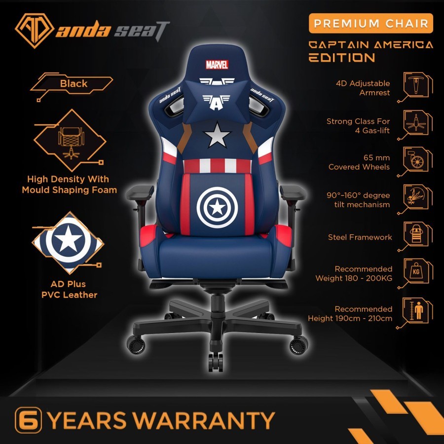 ANDASEAT Captain America Edition Series Premium - Gaming Chair