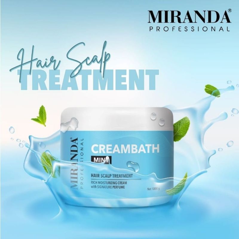 MIRANDA PROFESSIONAL Creambath 1000gr | Aloe Vera - Strawberry - Mint - Rose