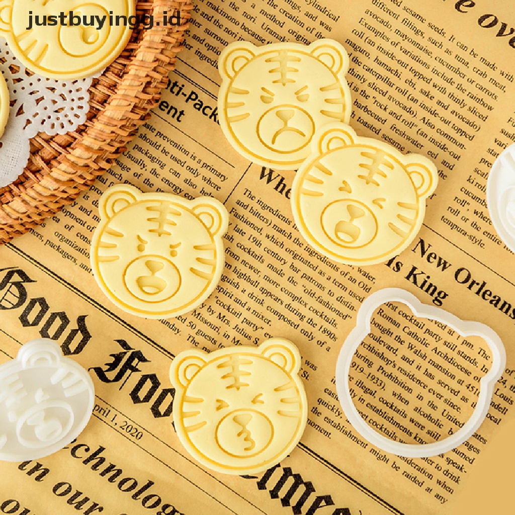 (Justbuyingg.Id) Stempel / Cap Kue / Fondant Motif Kartun Harimau Untuk Peralatan Panggang / Dapur