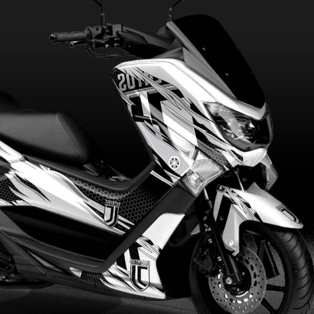 Decal nmax klub Juventus hitam putih