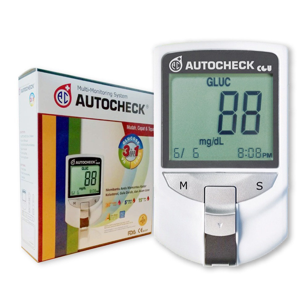 Autocheck Alat Test Gula Darah Asam Urat  Kolesterol Autocheck 3in1