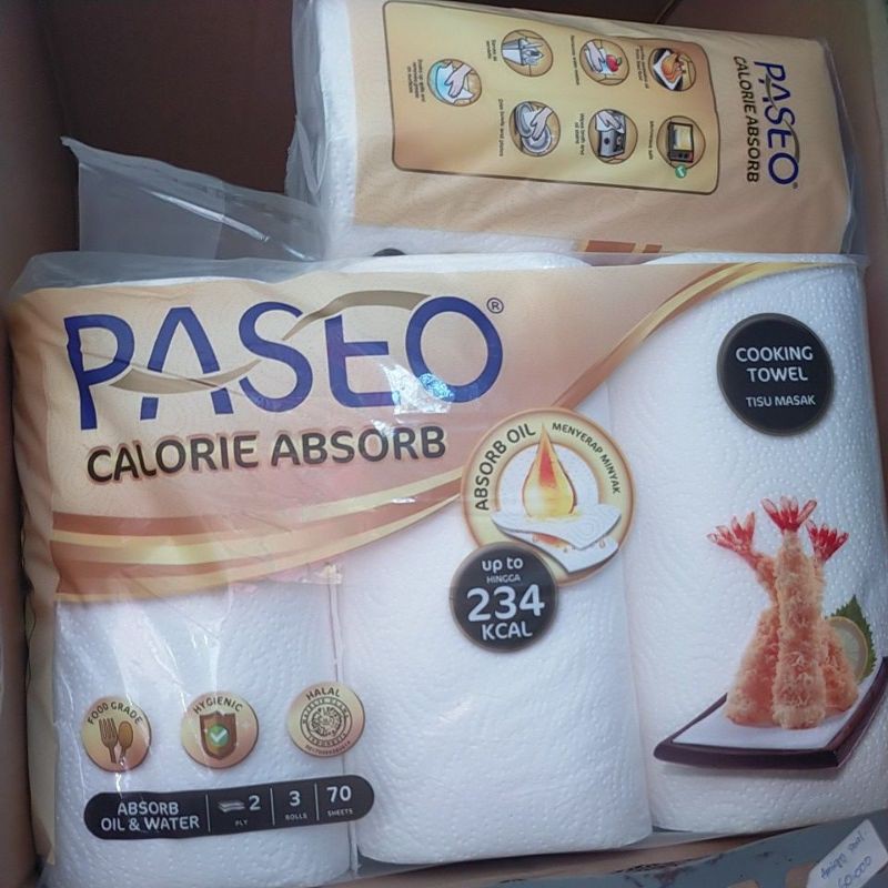 paseo tissue CALORIE ABSORBS minyak 3 pcs TISSUE MINYAK