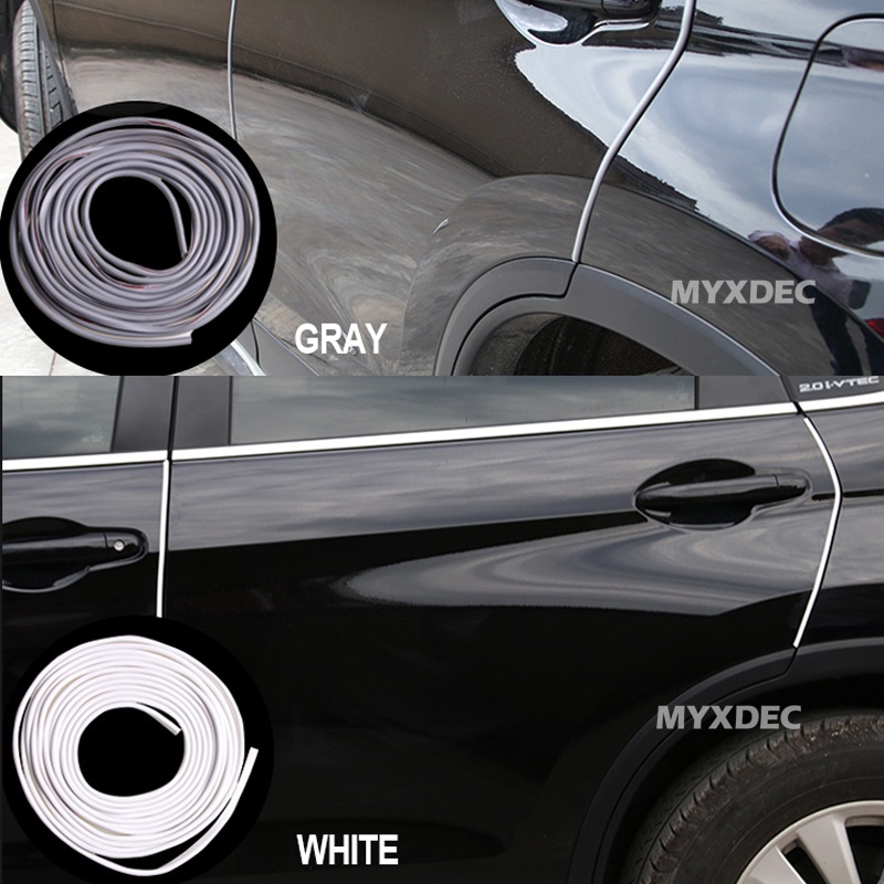 Rubber Strip Dekorasi Pintu Mobil Anti Collision 5M - Black