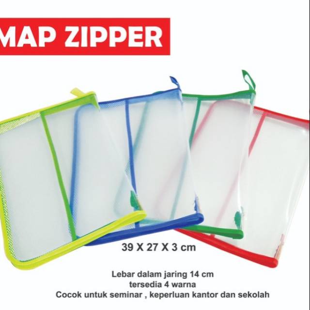 

Map plastik resleting zipper bag sejati