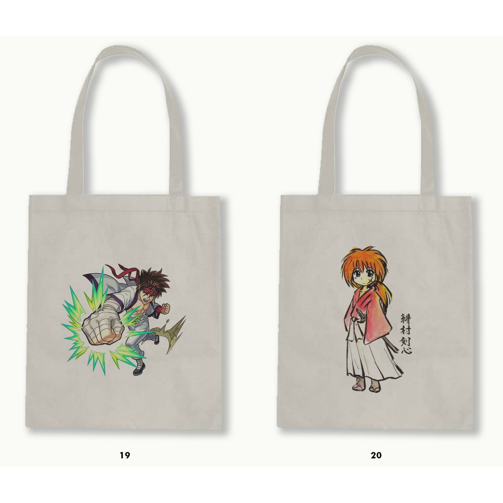 TOTE BAG BLACU - SAMURAI X (RUROUNI KENSHIN) .01