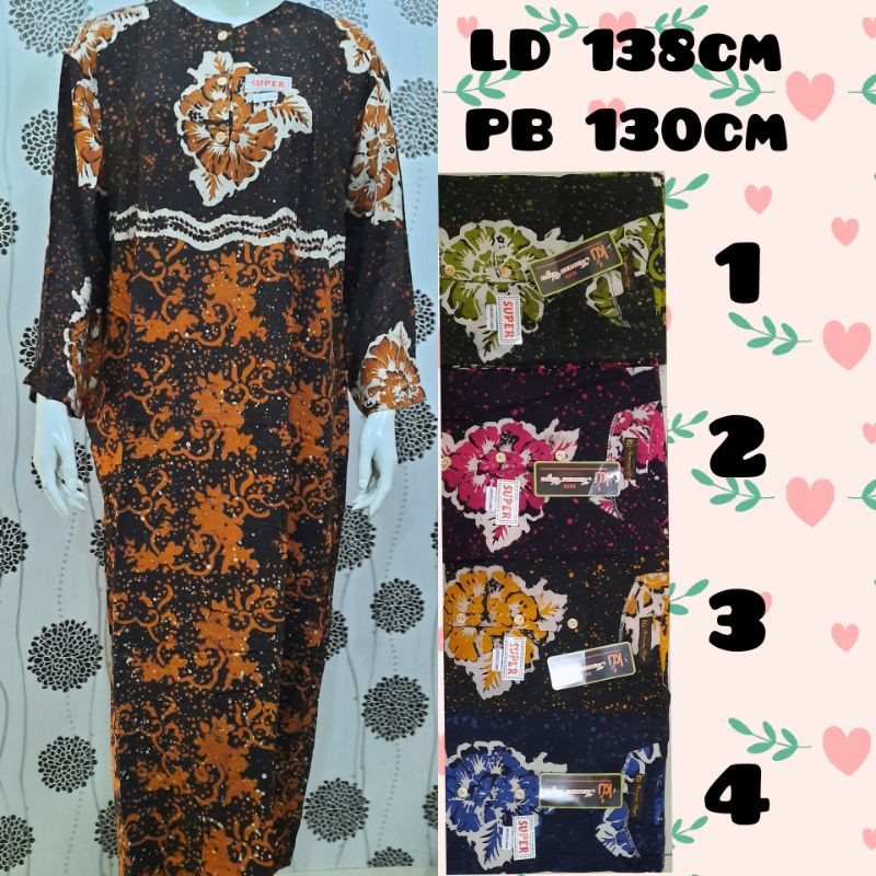 Gamis Jumbo Kencana Ungu Label Hitam