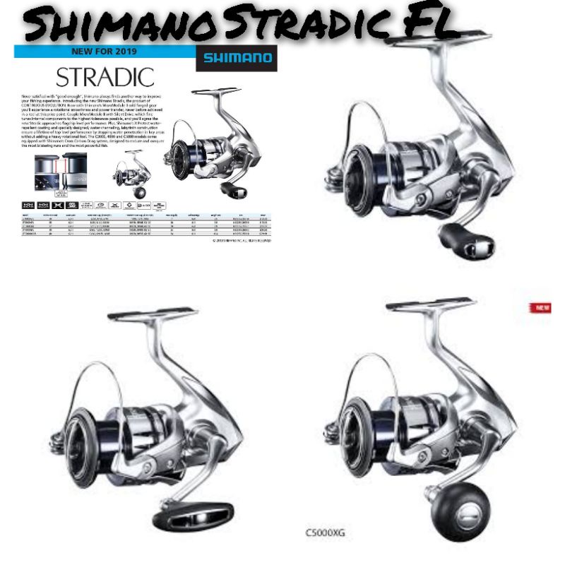New Reel Pancing Shimano FL STRADIC 1000,1000 HG, 2500,2500 HG 3000,C3000 HG , XG 4000 XG C5000 XG