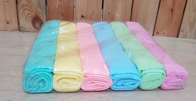 1 Helai Bedong Bayi Jumbo POLOS Rainbow Fejess 90x115 cm Bedong Selimut Baby per 1 Buah (1 HELAI)