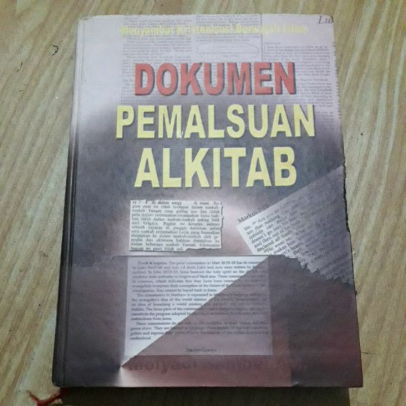 SANGAT LANGKA ORI dokumen pemalsuan alkitab bible injil buku perbandingan agama islam kristen sejara