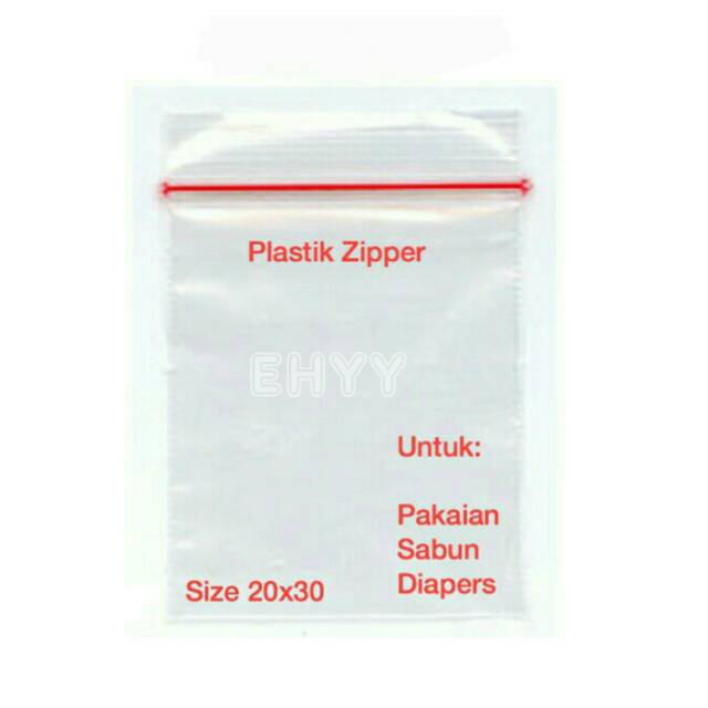 Plastik Klip Zipper Seal 20x30 ZipLock Seal Klip Baby Kids Serbaguna  PE