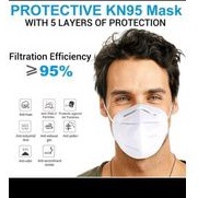 Masker KN95 kawat luar 5 ply putih