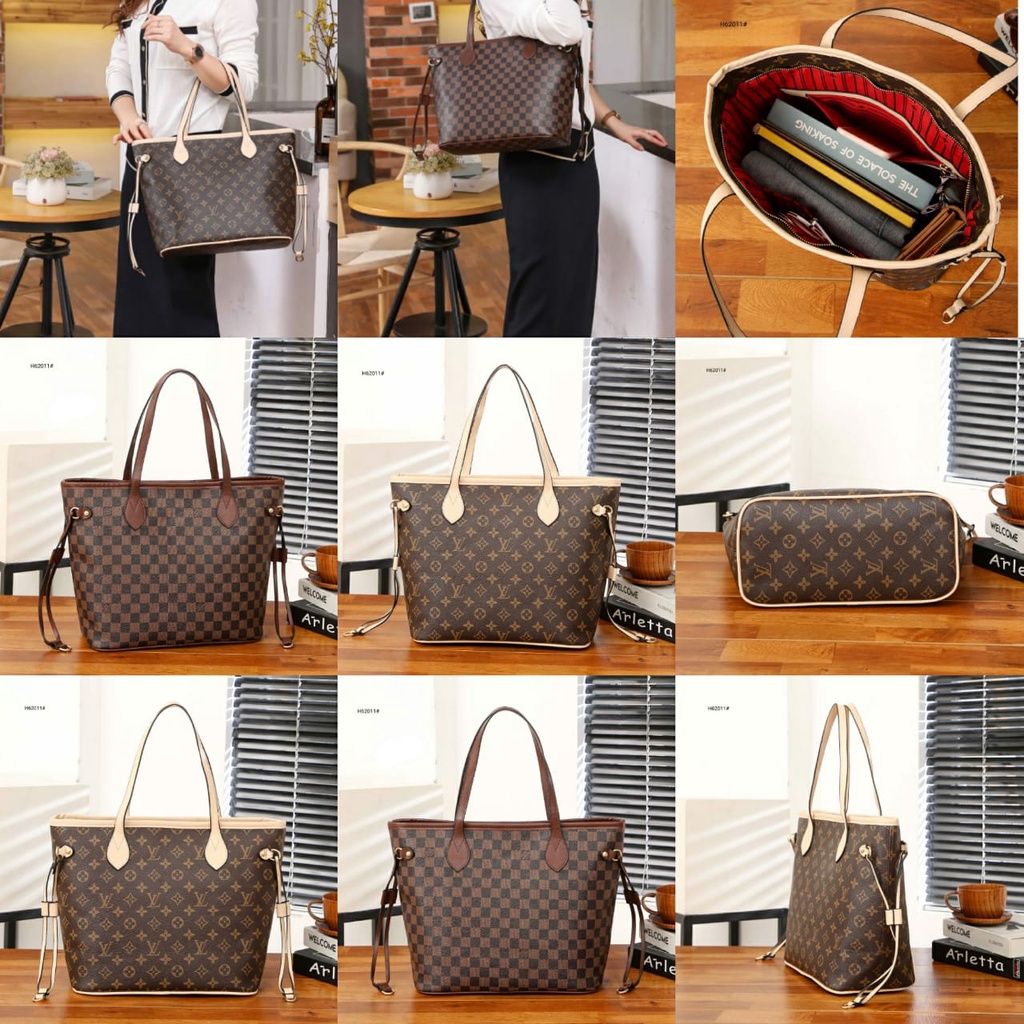 BAG Neverfull MM Zipper Tote Bag 2011/H62011