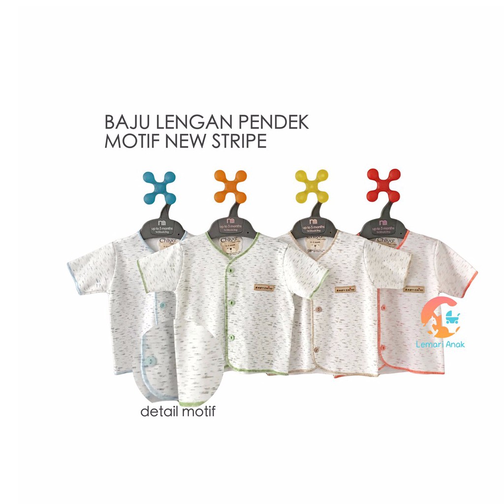  CHIYO  Baju  Bayi  Lengan Pendek Motif 0 3 Bulan Shopee 