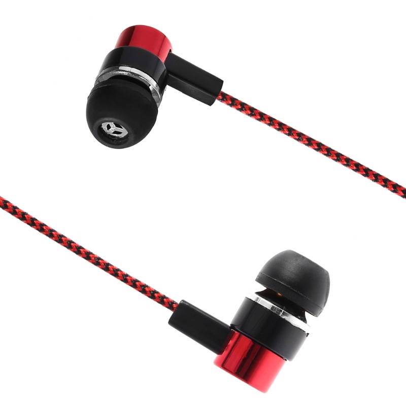 Gro Earphone in Ear Stereo Bass Dengan Kabel Lembut + Fitur Noise Canceling