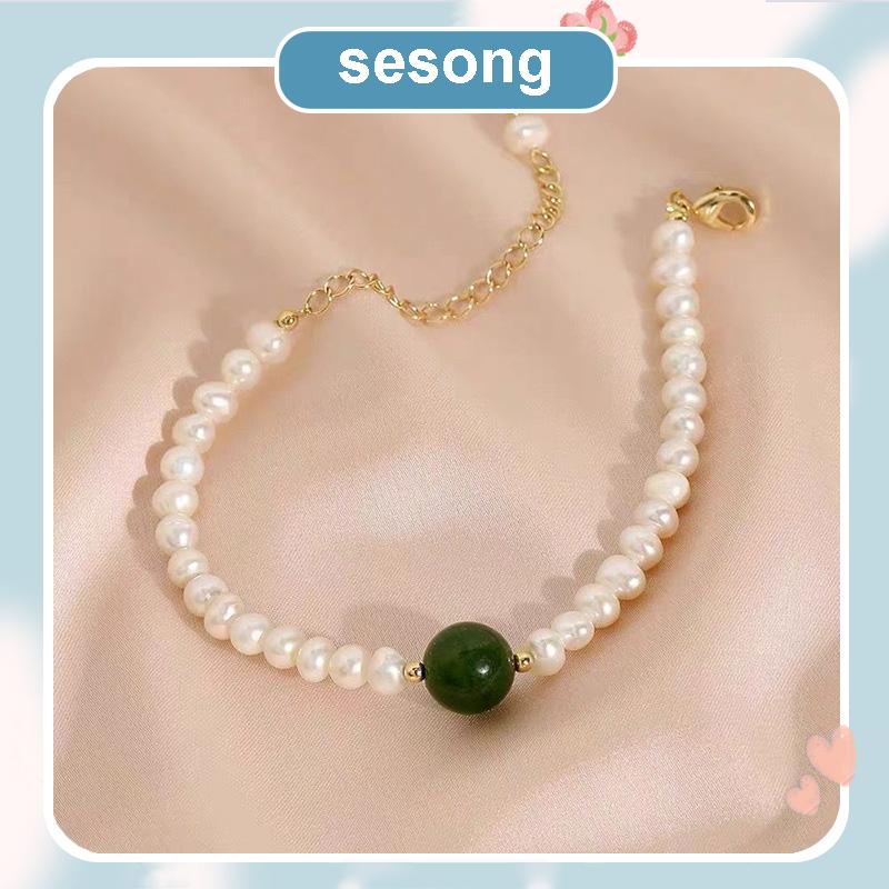 Qingdai gelang mutiara wanita high-end semua pertandingan manik-manik transfer gelang pacar SS SS