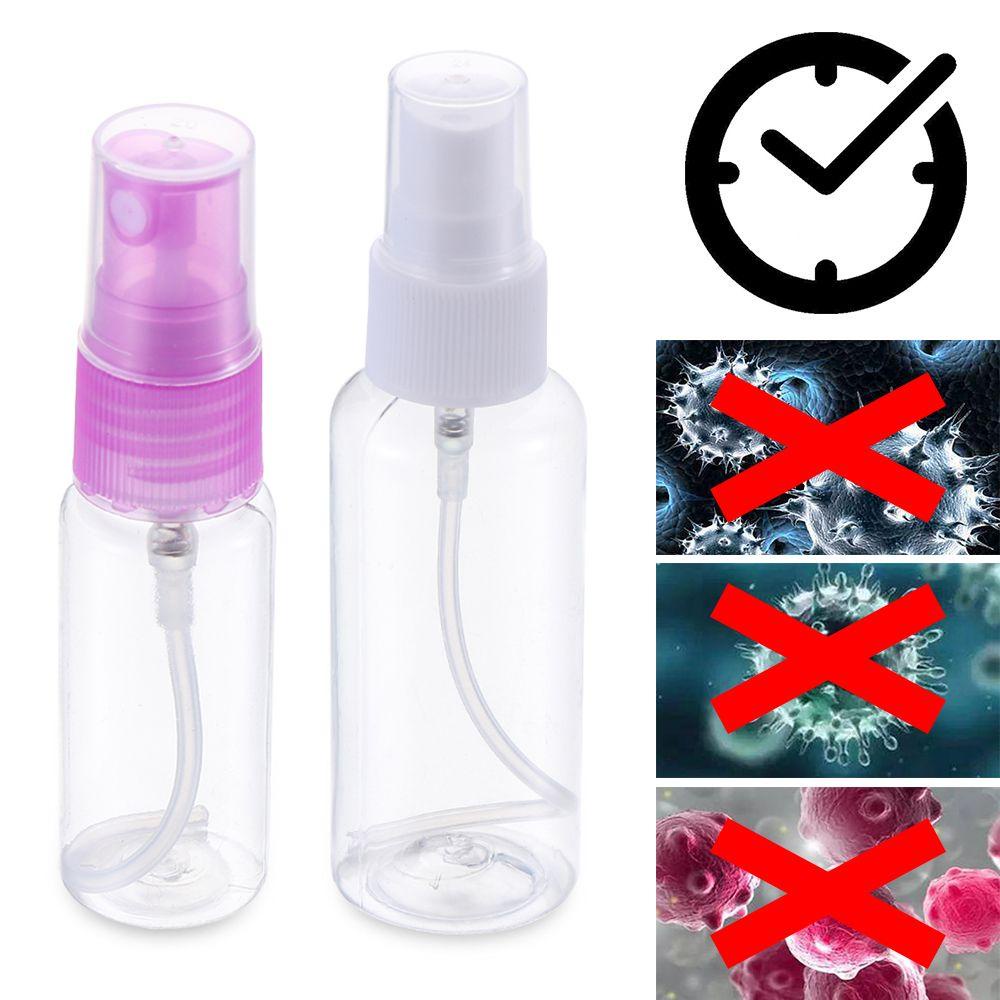 Chookyy 5pcs(warna random) Botol Spray Kosong New Travel Squeeze Clear Botol Disinfektan