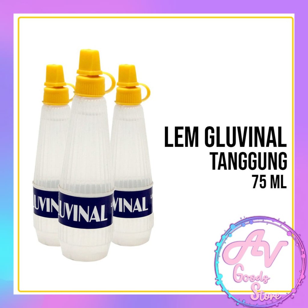 

lem / lem kertas cair / 1Pcs Lem Gluvinal Tanggung / 1PCS LEM GLUVINAL SEDANG 75ml
