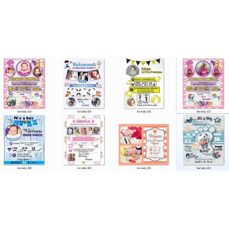 foto biodata bayi + figora