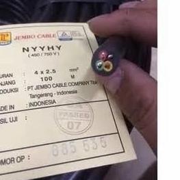 kabel nyyhy 4x2.5 mm jembo meteran kabel serabut 4x2.5 mm jembo