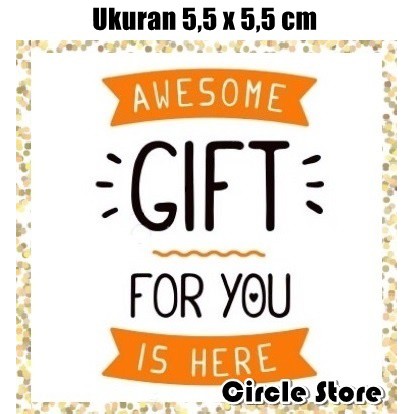 

Stiker Label Gift For You / Stiker Segel Kado / Stiker Ulang Tahun