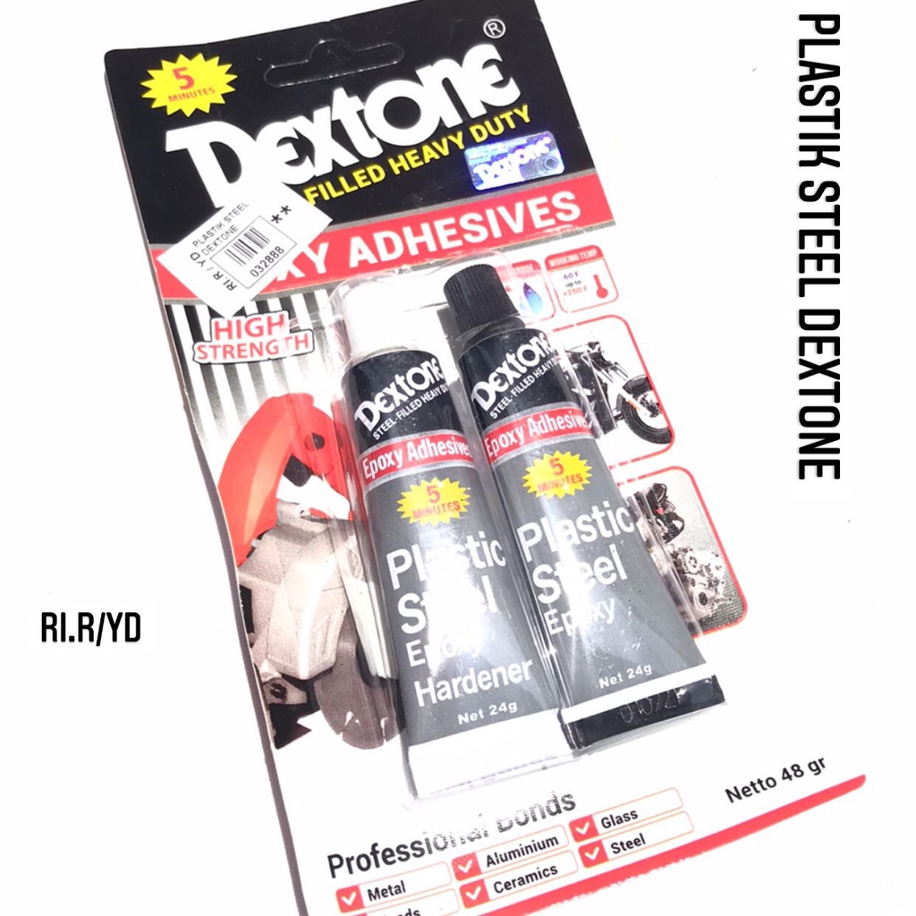 

LEM DEXTONE PLASTIC PLASTIK STEEL STIL BESI 5 MENIT 48gr