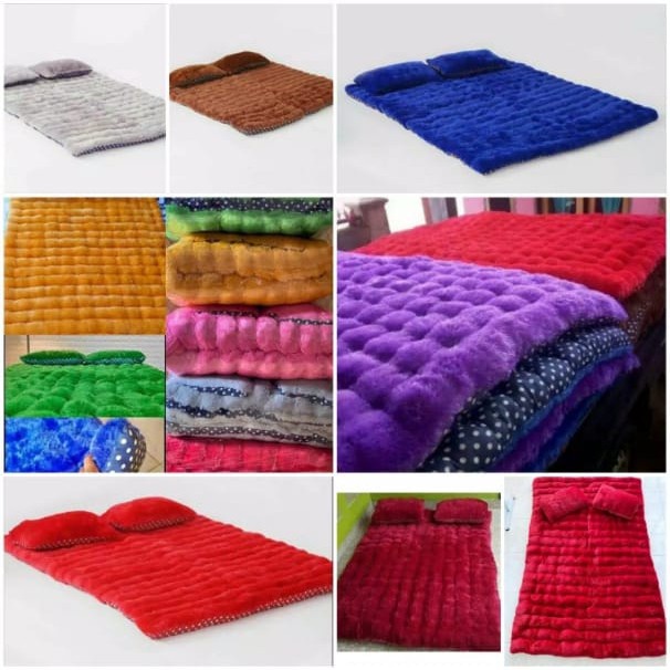 A7 Kasur Gender Bulu Rasfur Warna Polos Uk.140x180x10cm Kasur Lantai kasur Santai Kasur Premium Free 2 Bantal Cantik