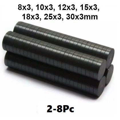 Magnet Hitam Kulkas 2 Sisi Uk 8-30mm Harga/2-8pc