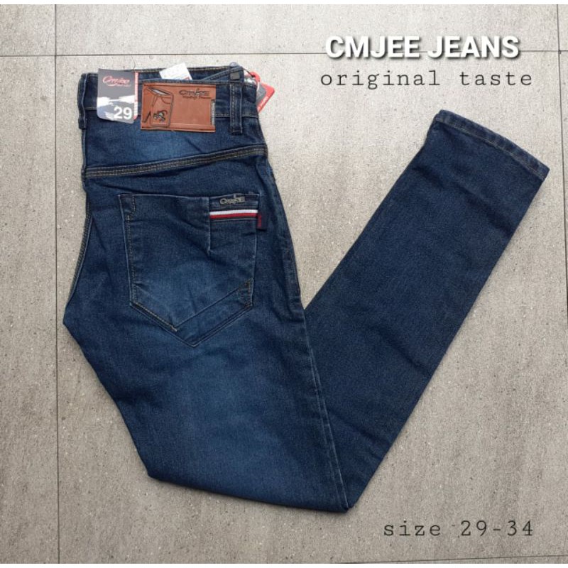 Celana jeans pria celana panjang pria pensil jeans cmje