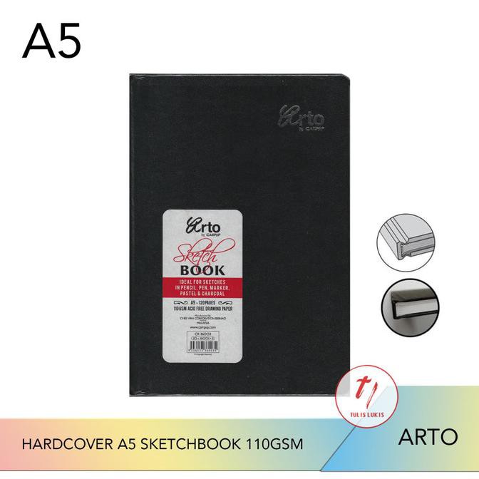 

Gilaa!!! Arto Hardcover A5 Sketchbook 110 Gsm 120 Pages Trendi