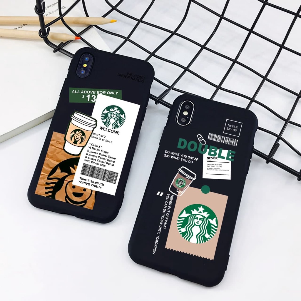 #a20 casing starbuck fashion for type case INFINIX HOT 8 HOT 9 HOT 9PLAY NOTE 7 LITE SMART 4 SMART 5