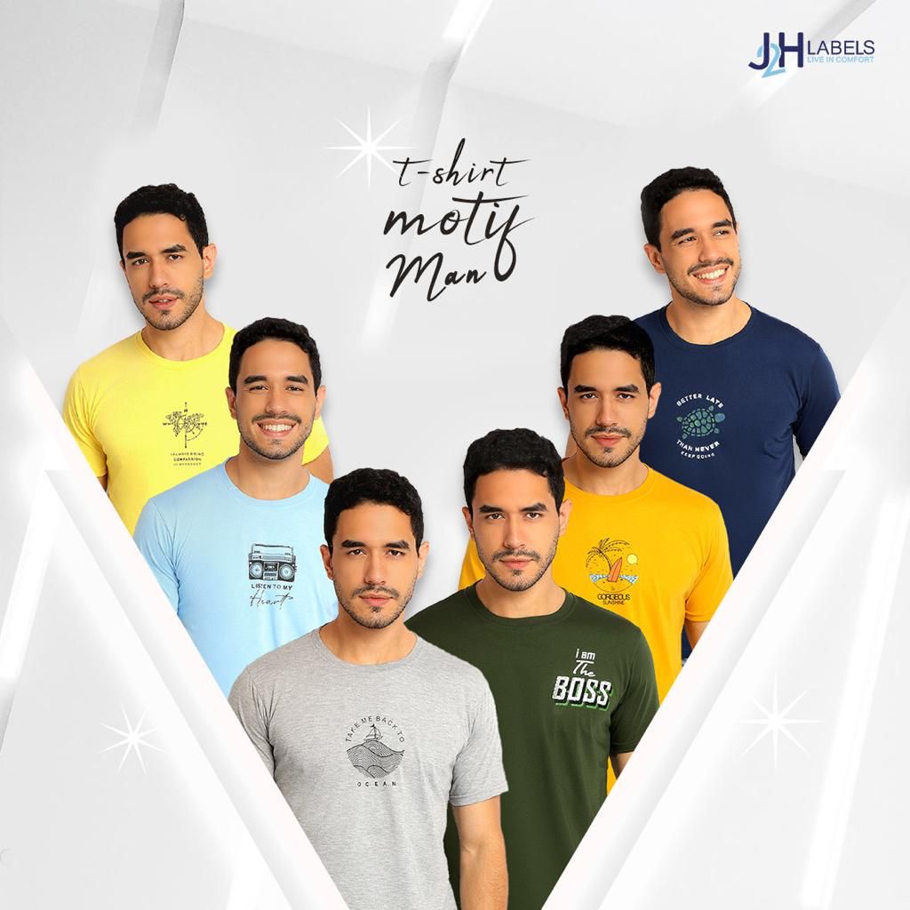 Tshirt Basic Motif Atasan Dewasa Kaos Remaja Dewasa Motif Man - Kaos Laki Laki S - XXL