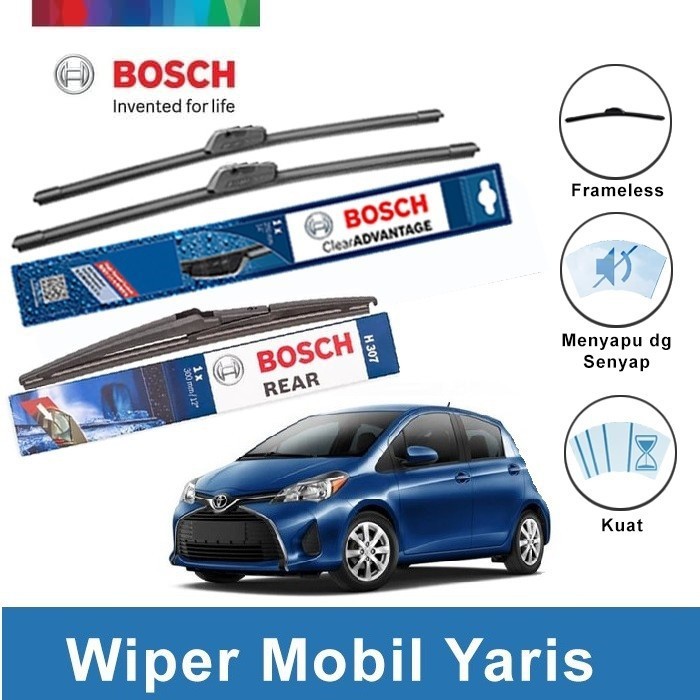 Wiper Depan Belakang Yaris All New BOSCH frameless ADVANTAGE