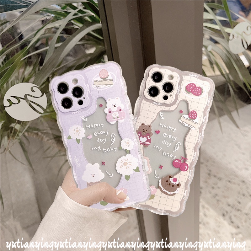 Soft Case Tpu Motif Beruang / Kelinci Untuk IPhone 6 6s 7 8 Plus 13 12 11 Pro Max 7 Plus XR 8Plus X XS Max