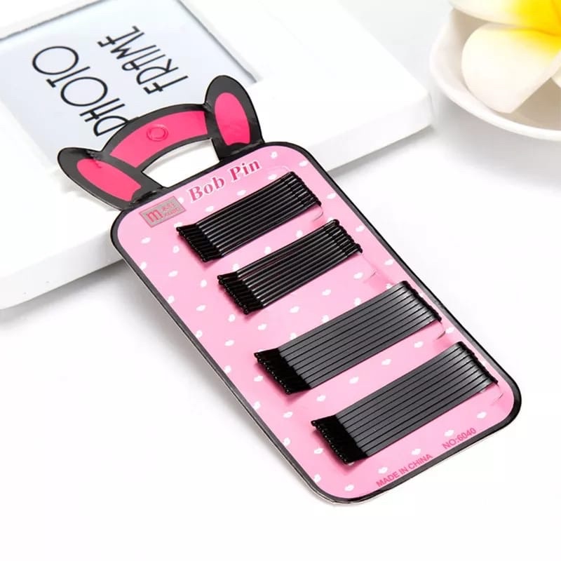 1CARD JEPIT PENTOL/ JEPIT PENTUL /JEPIT SANGGUL / JEPIT RAMBUT LIDI WARNA HITAM