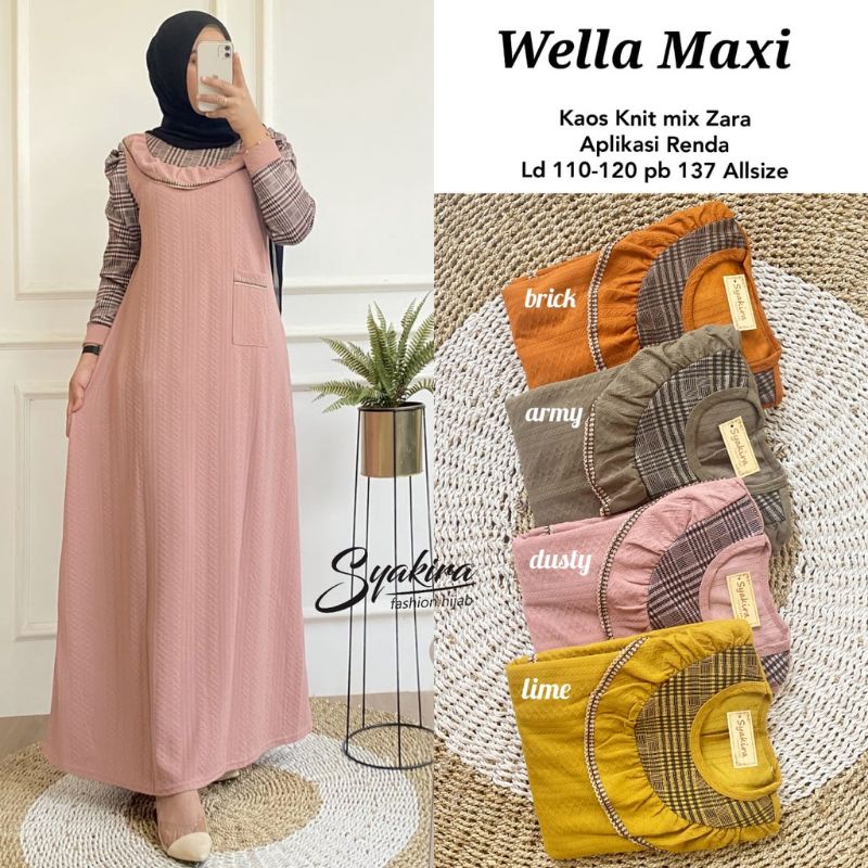 Astine Maxy - Gamis Knit Rajut Premium LD100+ Melar / Calamery Maxy / Wella Maxy / R.18 - 271-6102