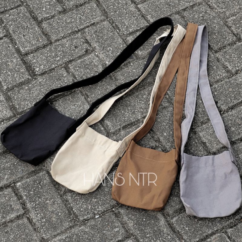 Tas selempang kanvas korean mini sling bag canvas tas hp