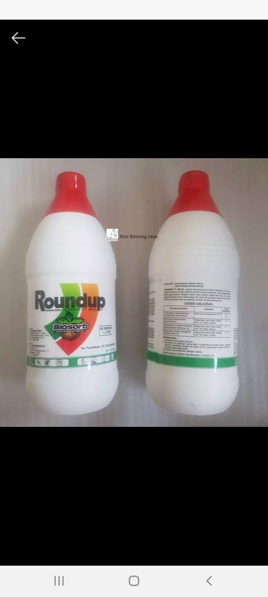Roundup 486 Sl 1l Herbisida Pembasmi Rumput 1 Liter