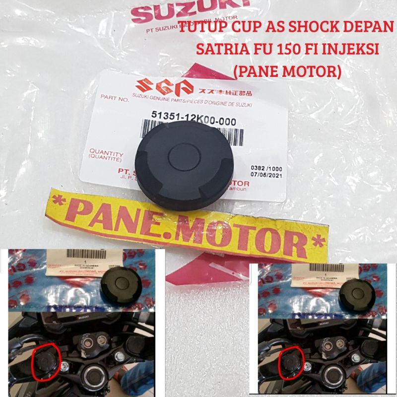TUTUP COVER STANG STIR AS SHOCK SOK DEPAN SATRIA FU 150 FI F1 INJEKSI ORISINIL SGP 51251-12K00-000