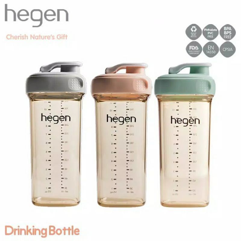 Hegen Drinking Bottle PPSU 330ml / All Rounder Crown Cup Bottle PPSU