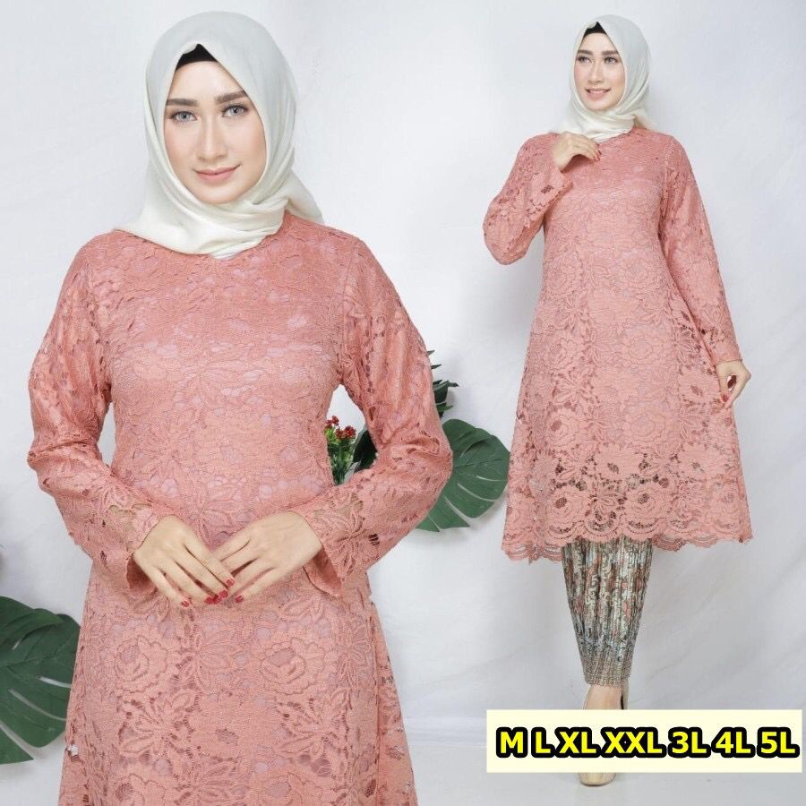 SET KEBAYA TUNIK JUMBO/ATASAN JUMBO M-5XL/ ATASAN TUNIK JUMBO/ GAMIS WANITA/ KEBAYA BIG SIZE/ROK PRI