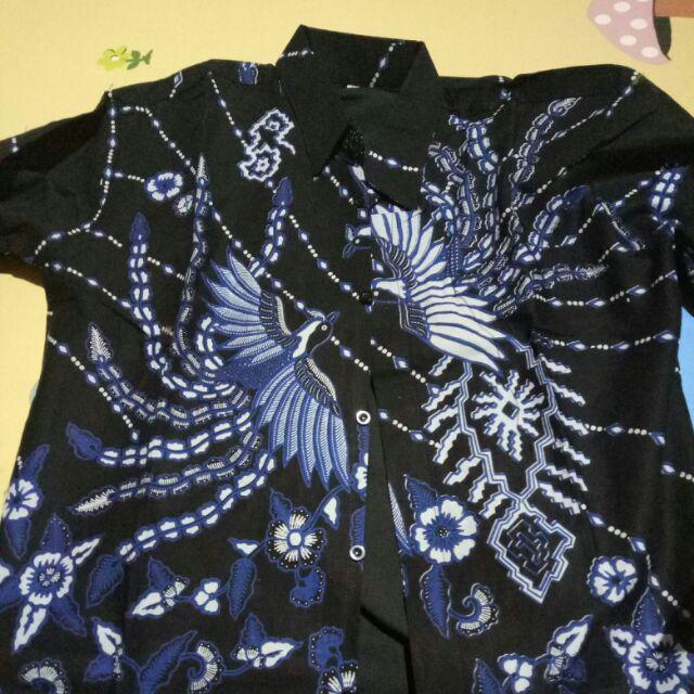 (1kg=4pcs) Kemeja Batik Lengan Panjang Batik Ori Nareswari Sawung Merak Pj Batik Solo Seragam Batik