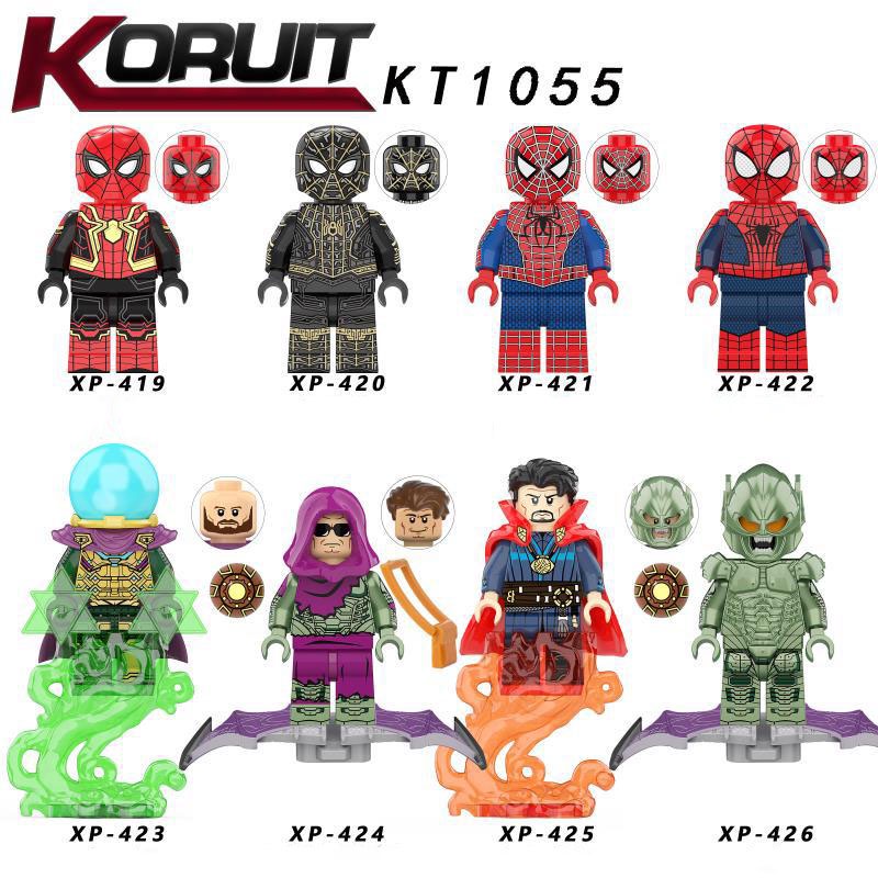 Kt1055 Mainan Edukasi Anak Model Minifigure Seri Spiderman Hitam Emas