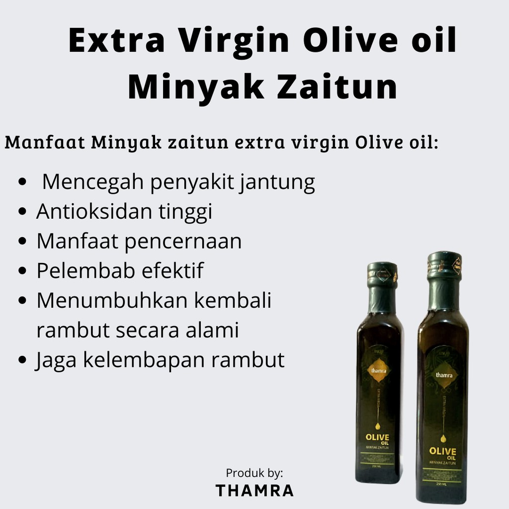 THAMRA Olive Oil Evoo TOP QUALITY 500ml|Minyak Zaitun Asli TURKI