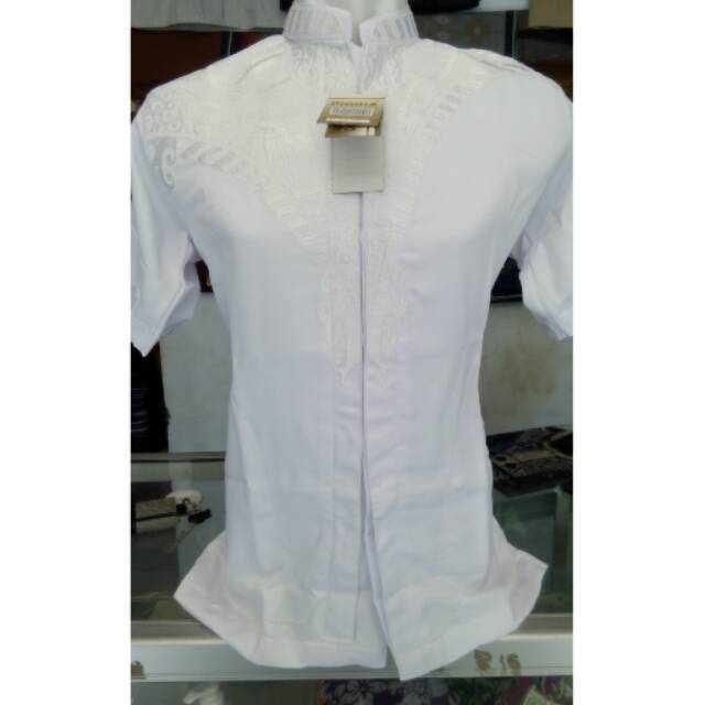 

Dhuha ekslusive 013 putih susu dan putih tulang (full bordir) bahan cutton rosela india dingin (best