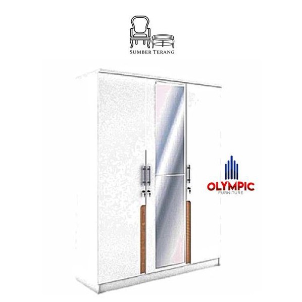 Olympic Lemari Kayu Tiga Pintu / Lemari Pakaian Tiga Pintu MERIBEL 3P