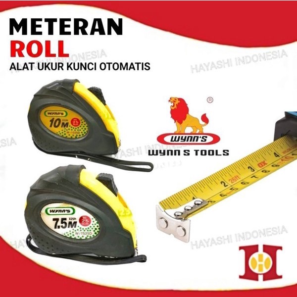 Meteran Otomatis Roll Meter Alat Ukur Tukang Bangunan Measuring Tape