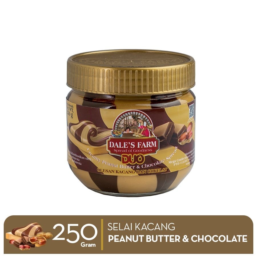 

Dale's Dales Farm Duo Peanut Butter & Blueberry/Chocolate 250 gram - Blueberry