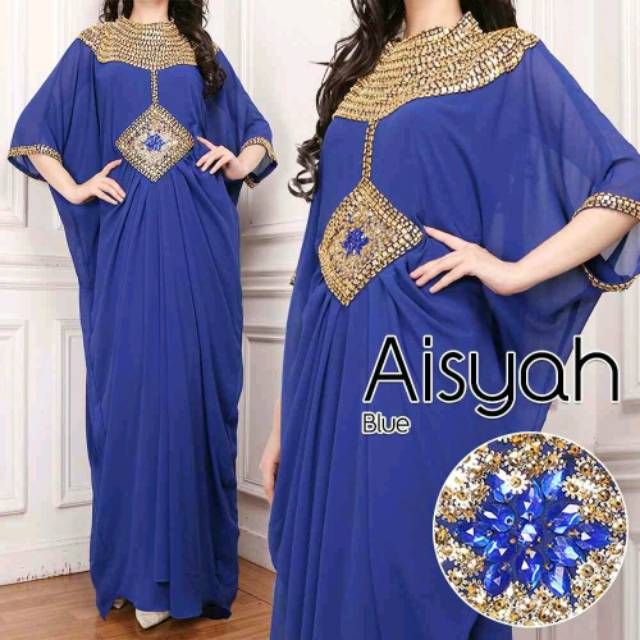 Kaftan Aisyah/gamis kaftan/kaftan payet