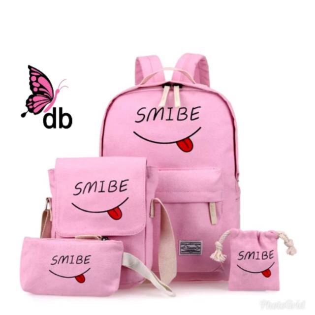 Ransel 4in1 murah smibe best seller /  ransel anak sekolah / ransel backpack lucu