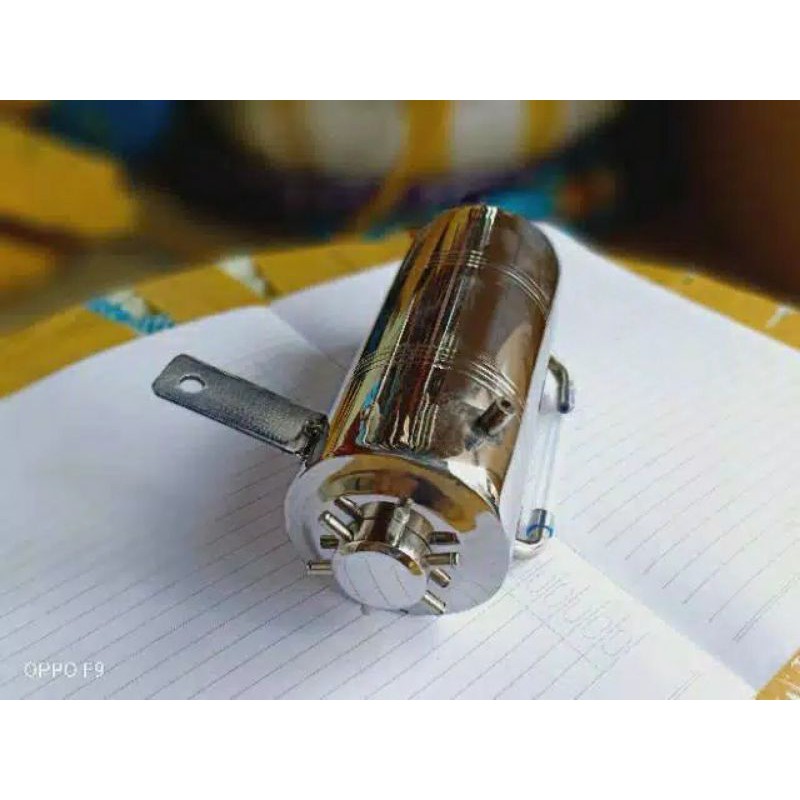 Tabung / Botol Oli Samping / Radiator Chrome Crome Stainles Ninja R RR Satria F1 Zr Rx king  Dll